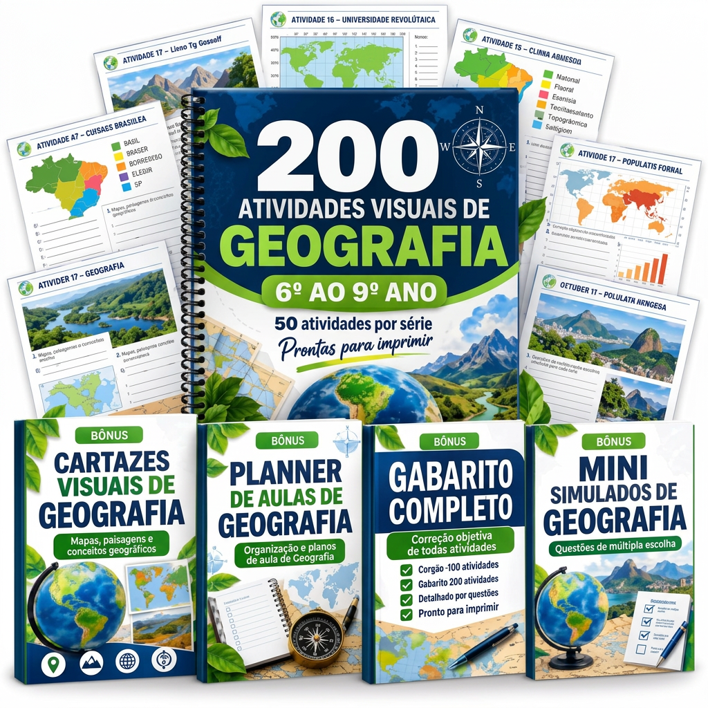 200 Atividades Visuais de Geografia com bônus